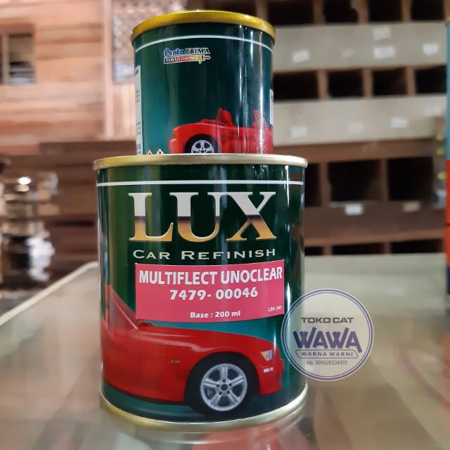 Vernish clear hologram Lux Multiflect Uno clear efek pelangi hologram 250gr/set