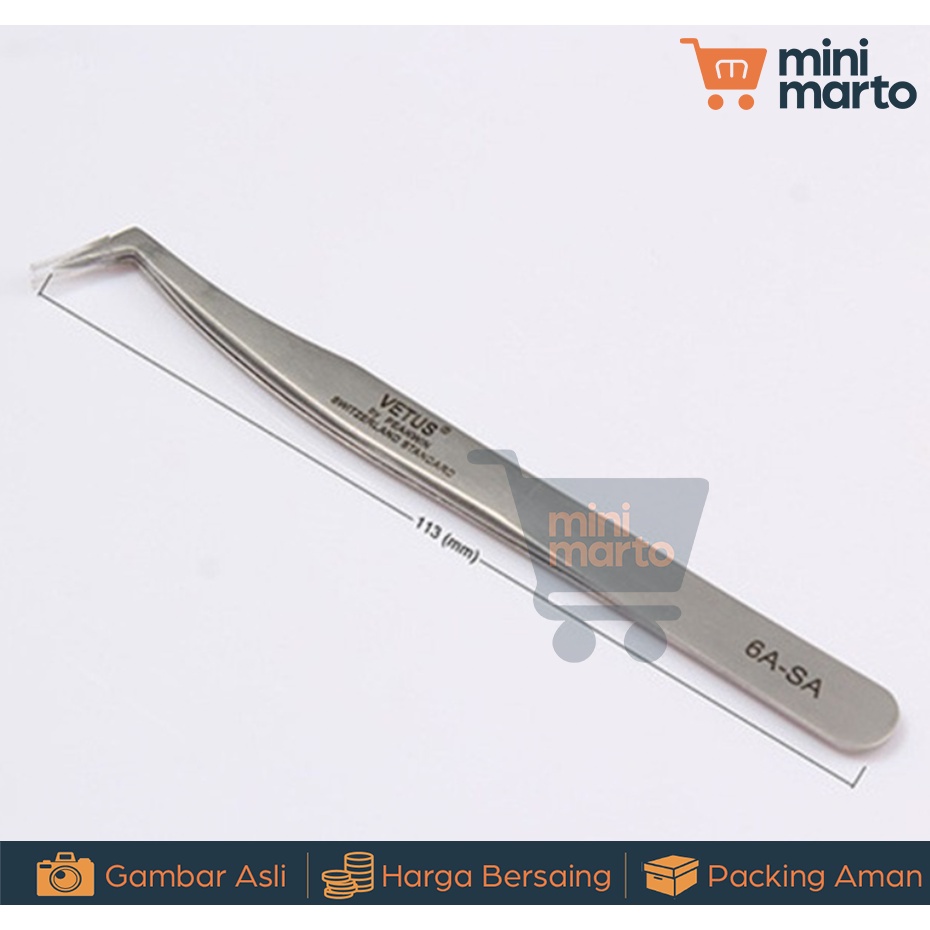 Vetus Original Tweezer Pinset Lurus / Pinset Bengkok / Pinset Russian - Minimarto