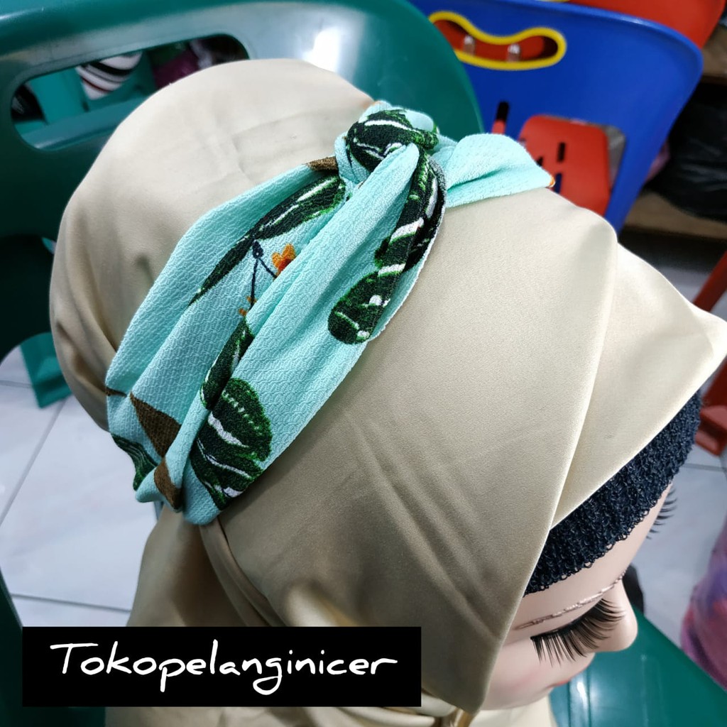 Bando Bandana Kain Motif Ala Korea Tokopelanginicer