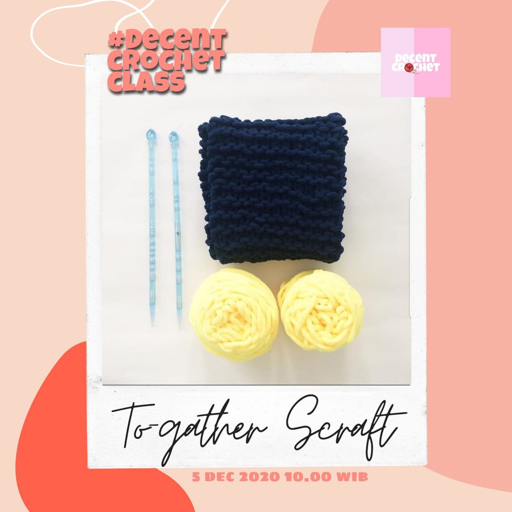 Paket Rajut Untuk Pemula To-gather Scraft Knitting Kit