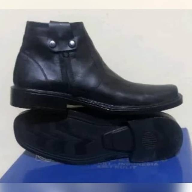 PROMO... Sepatu PDH Kulit Resleting