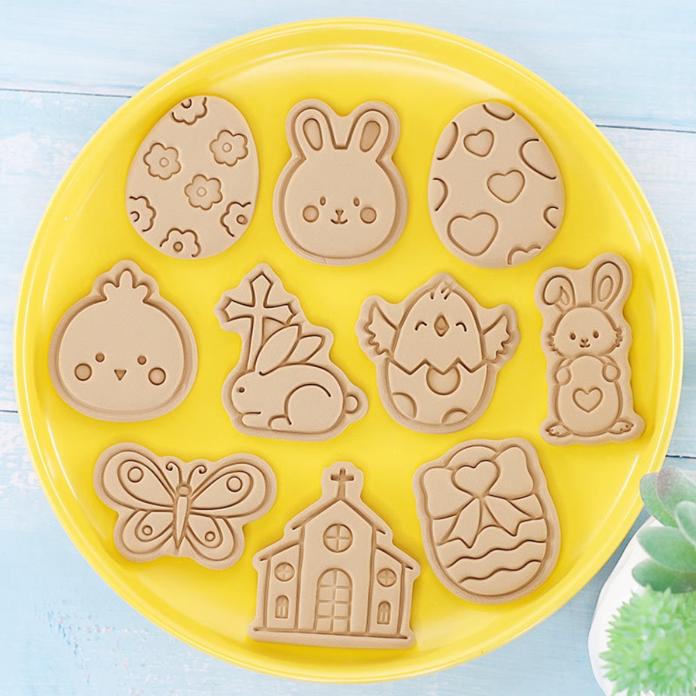 Set Cetakan Biskuit / Fondant 3d Diy Bentuk Kartun