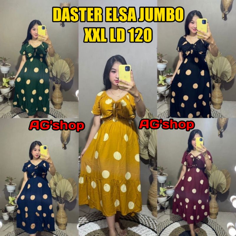 Daster Elsa Jumbo Motif Terbaru - Daster Elsa Ikatan Cinta XXL - Daster Elsa Motif Polkadot Ld 120