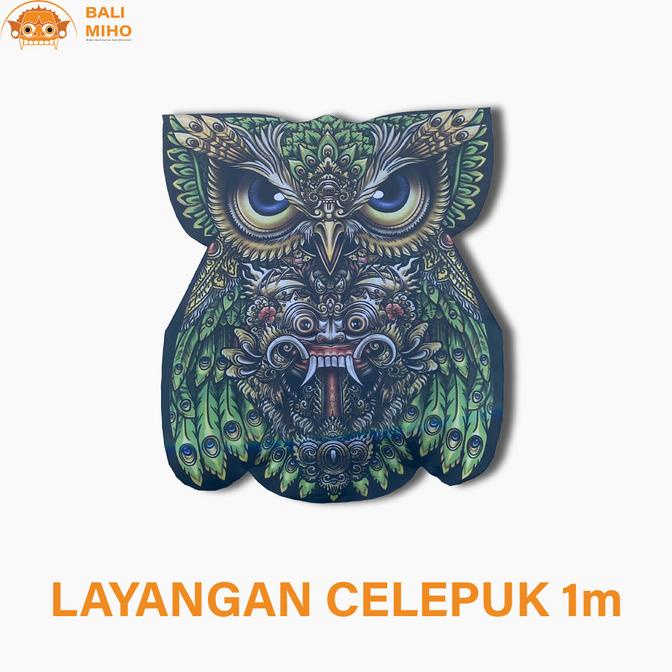 Layangan Celepuk 1 Meter - Layangan Owl Kain Layangan Bali - Mainan