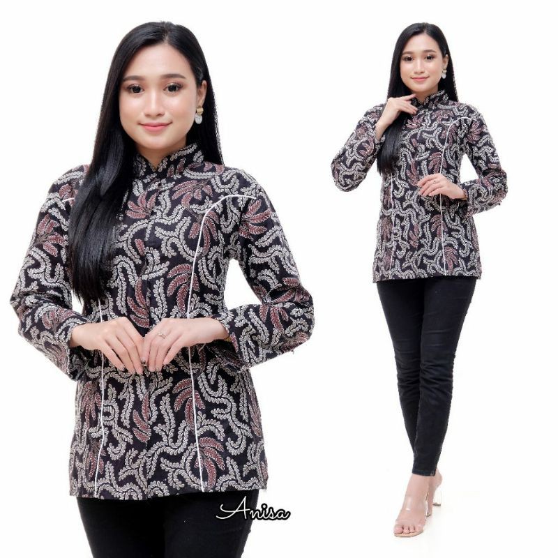 Atasan Batik Wanita PPBTK07 Modern Batik Cassual Atasanbatik Wanitabatik /Atasanwanita-blus peter