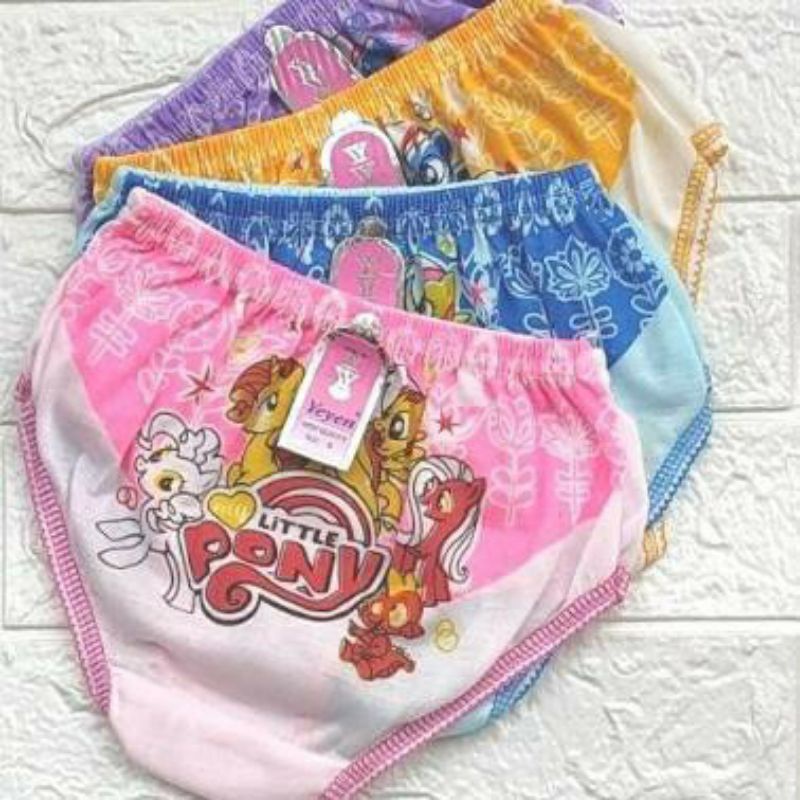 SS - ( M &amp; L ) 6 Pcs CD Anak Perempuan Yeyen  / Celana Dalam Anak Cewek Cewe Yeyen