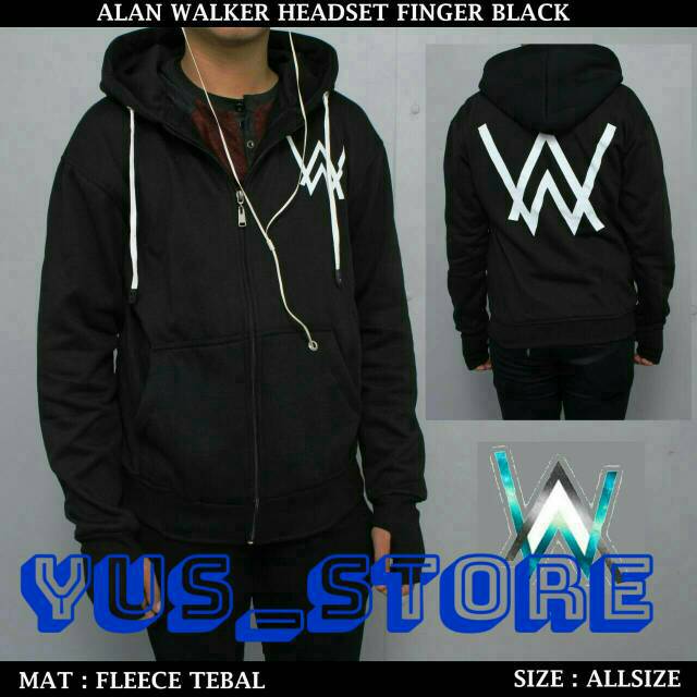 Jaket  alan walker headset finger