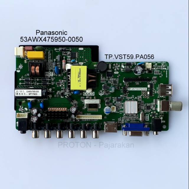 Mainboard LED TV Panasonic TH-24E303G TH 24E305G 22D305G 24D303G 24D305G mesin PCB LCD TP.VST59.PA50