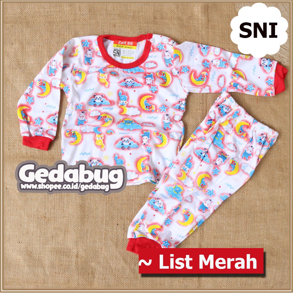 Piyama Bayi &amp; anak Setelan Zwit BB Panjang KAOS Motif Kecil / Kaos PANJANG + Celana PANJANG