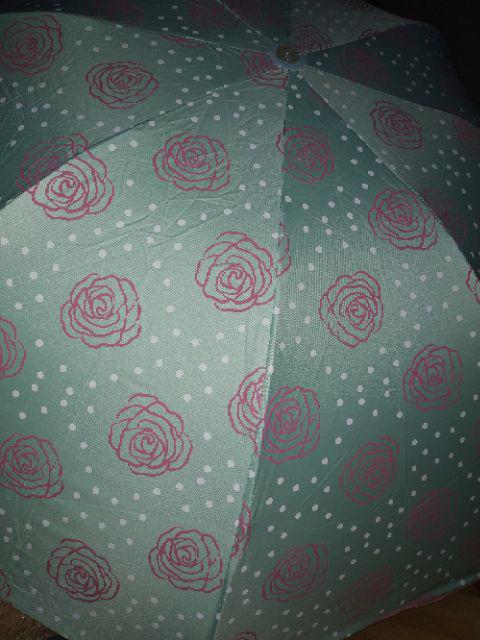 Ombotak Payung Lipat Loko Rose. Mawar Motif Fashion Mewah Cantik Teduh