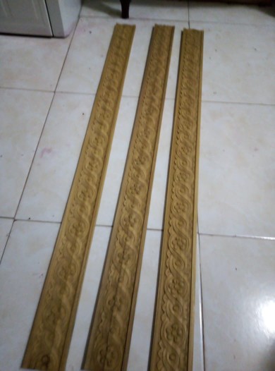 Lis Ukir Tambang Ornamen Kayu Jati Ukuran 100x7cm