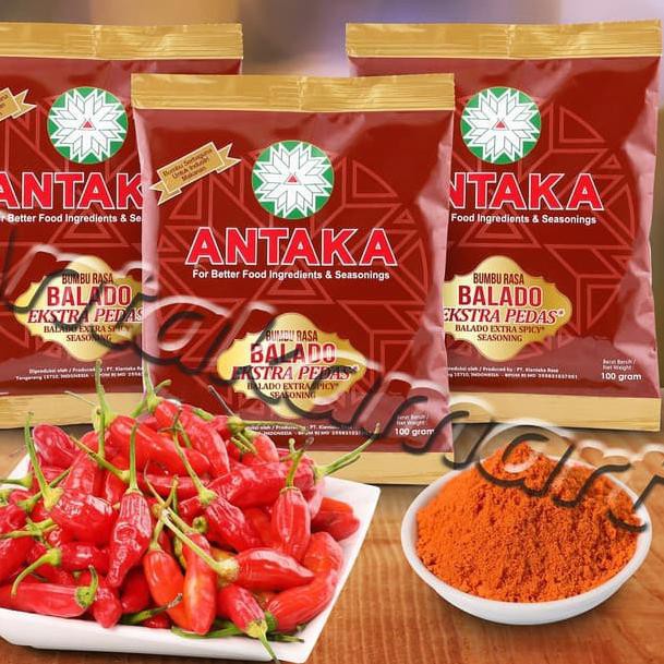 

LY4≛ BUMBU TABUR / BUMBU SERBAGUNA ANTAKA PREMIUM 100g : Rasa BALADO EXTRA PEDAS Paling Laris