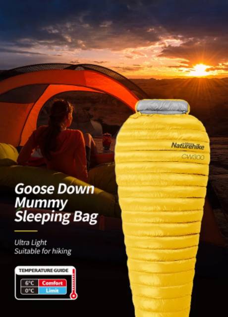 slepping bag goose down naturehike cw 300 model mummy Daleman bulu angsa sb mummy