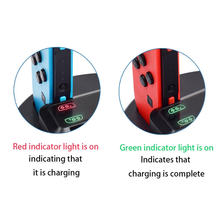 Joy-con Empat Pengisi Daya Dengan 2 Port USB Dan Lampu Indikator Untuk Nintendo switch