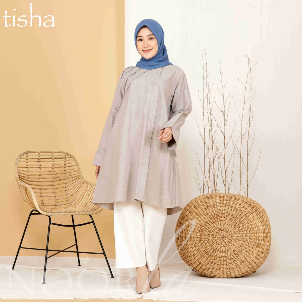 NOORLA - TUNIC HIJAB TISHA &amp; JASMIN / BLOUSE WANITA / TUNIC PREMIUM