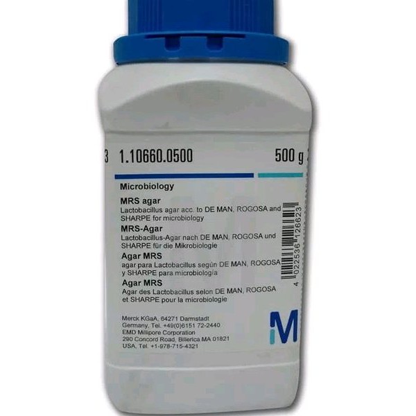 

MRS Agar Merck 100 gram /MRS Agar/Media MRS Agar/MRSA 500 Gram 1.10660.0500