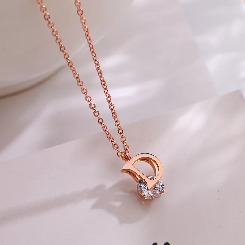 Kalung Titanium Wanita Model D Mata Anti Pudar