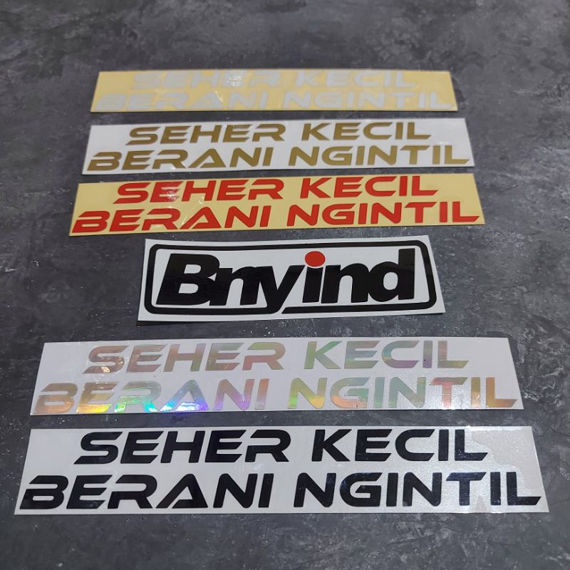 STICKER SEHER KECIL BERANI NGINTIL CUTTING