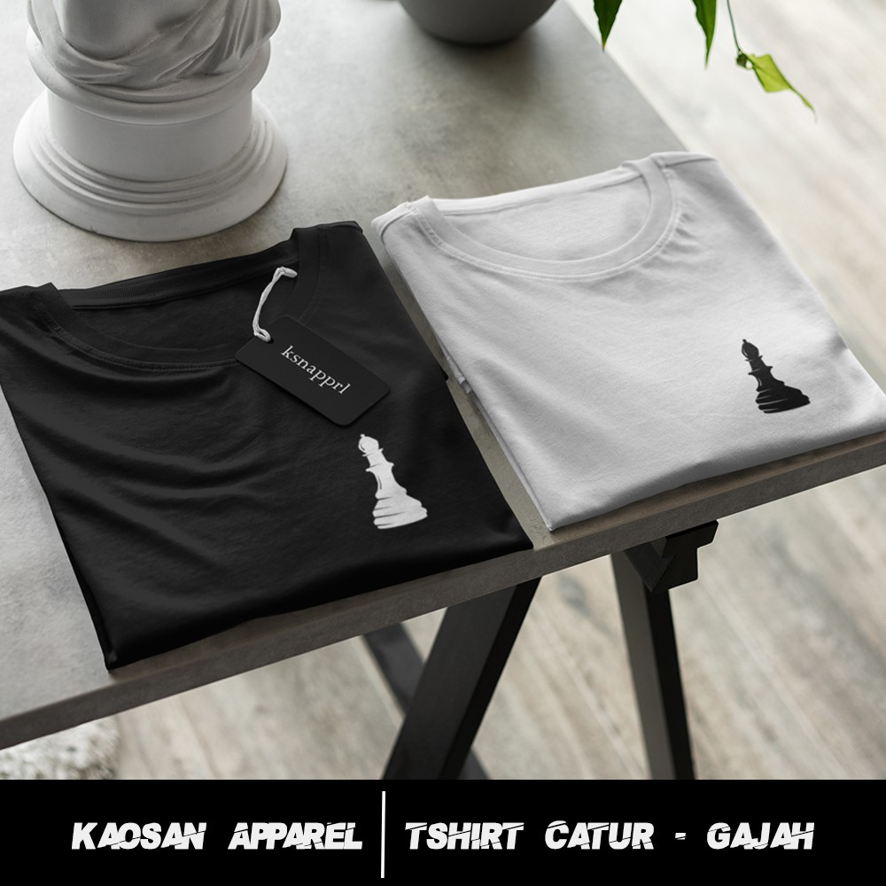 Kaos Pemain Catur "Bidak Catur Gajah" - Main Catur/Chess/Skak/Magnus Carlsen/Kaosan Apparel