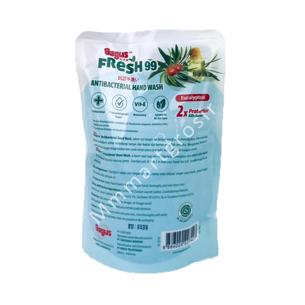 Bagus Fresh99 / Hand Wash Eucalyptus / Sabun Cuci Tangan / 375ml