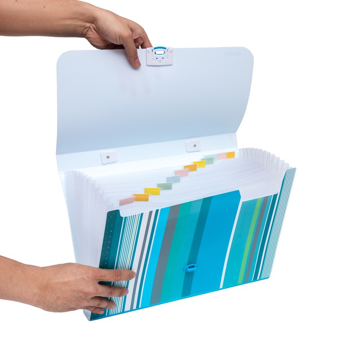 

Bantex PP fancy Stripe Expanding File 13 Pocket folio 3608 23