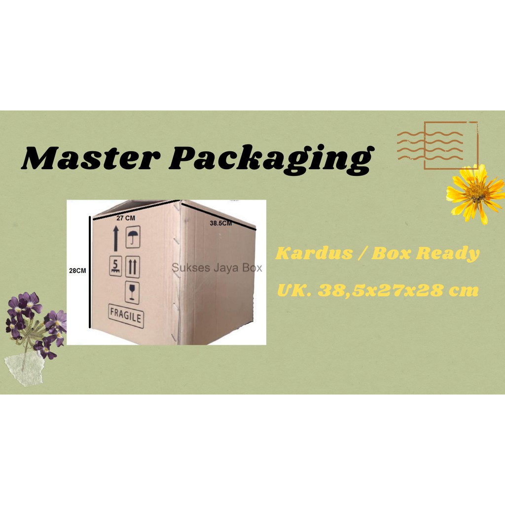 

Kardus/Dus/Box Packaging Sablon Fragile uk 38,5x27x28 cm