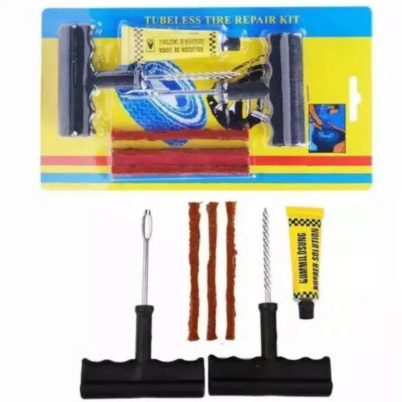 Alat Tambal Ban Tubles Lengkap Repair Kit Set