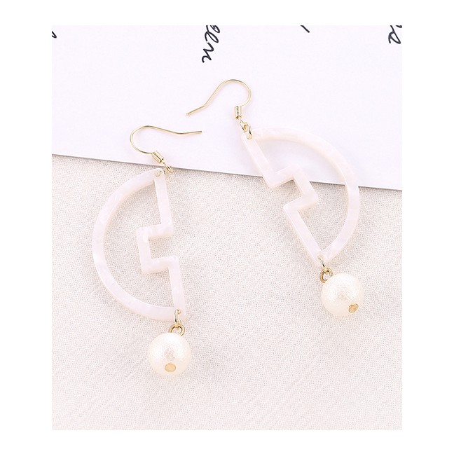 LRC Anting Gantung Fashion Gold Ingot Symmetrical Earrings Y6131X