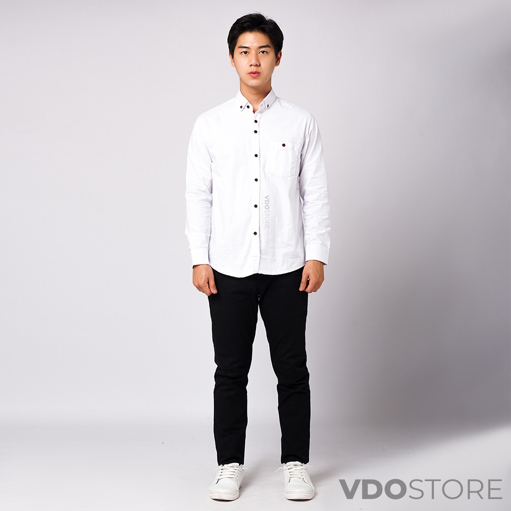 KEMEJA PRIA PUTIH BASIC LENGAN PANJANG BAJU DEWASA POLOS PREMIUM KEMEJA KERJA TEBAL M L XL WHITE SHIRT KEMEJA KANTOR FORMAL SANTAI CASUAL SEMI KASUAL VIRAL MURAH KATUN KUALITAS