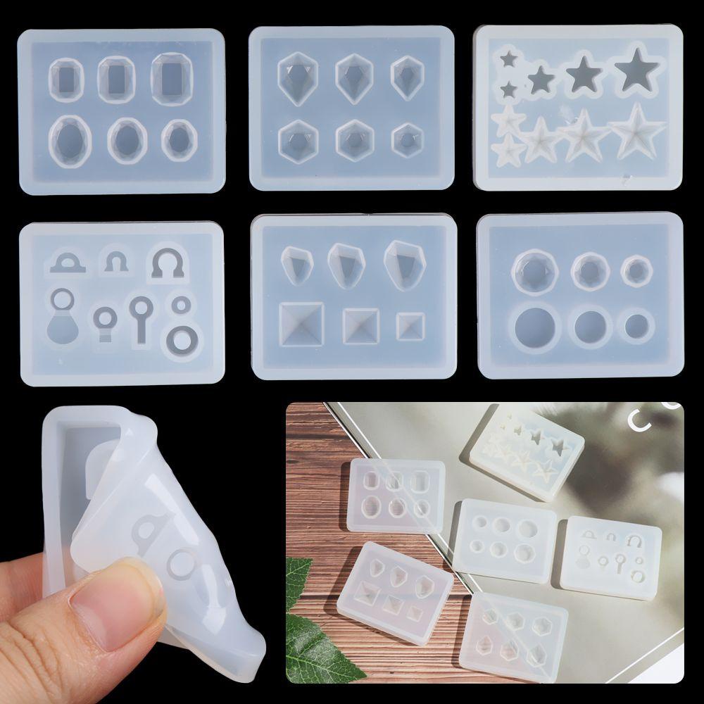 Solighter Cetakan Silikon Resin SOLIGHTER Alat Membuat Perhiasan Gantungan Kunci Kalung Transparan Liontin Cetakan