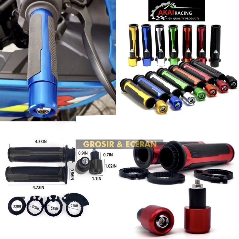 Handgrip Motor Variasi Akai Racing + Gas Kit Premium Original Universal Semua Motor