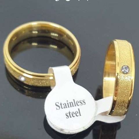 CINCIN TITANIUM / CINCIN COUPLE TITANIUM / CINCIN TITANIUM PASIR / CINCIN TITANIUM MATA SATU-GOLD SATU MATA