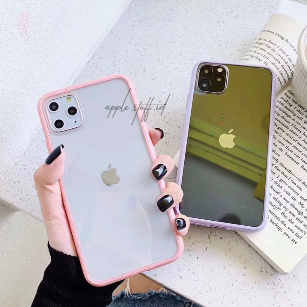 NEW NEW !!! SolidColor / Wheat Transparent Case iphone 7-11promax READY STOCK