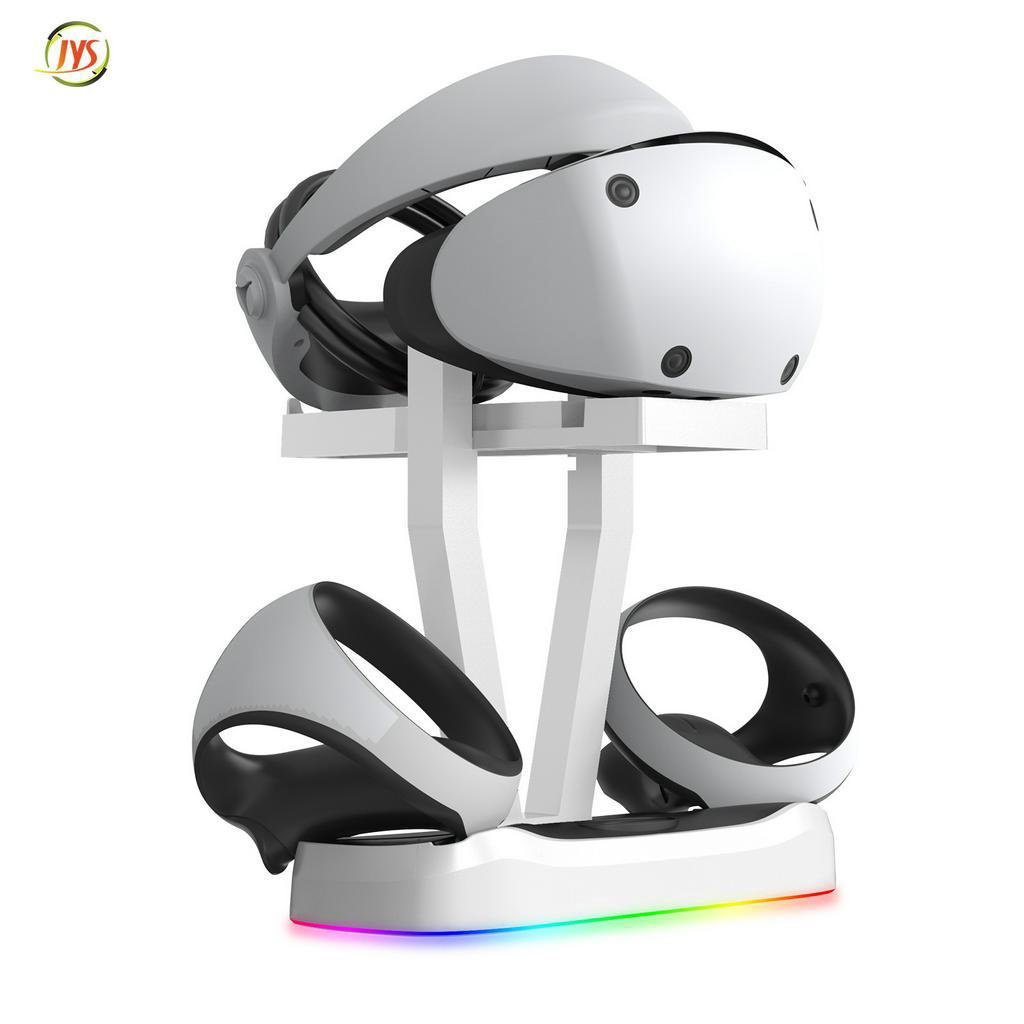 JYS Charging Dock Display Stand For PS5 VR2 / Tempat Cas Stik Controlllers PSVR2 RGB Ambient Light