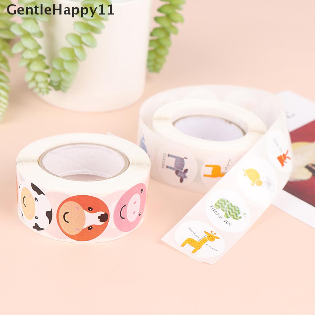 Gentlehappy 500Pcs / Set Stiker Klasik Motif Kartun Hewan Lucu Anti Air Untuk Dekorasi / Hadiah Anak