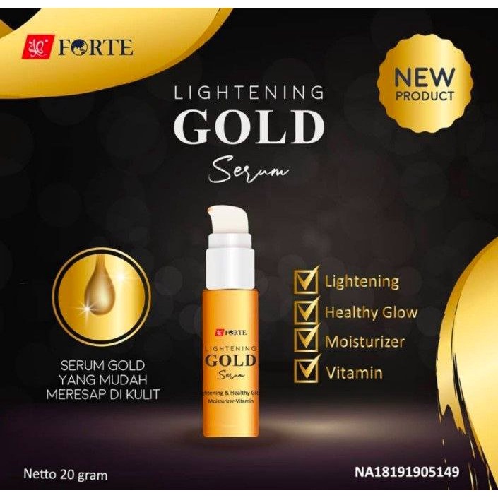 SYB FORTE SERUM GOLD BRIGHTENING / SERUM WAJAH FOR LIGHTENING AND HEALTHY GLOW / SYB ORIGINAL / skin