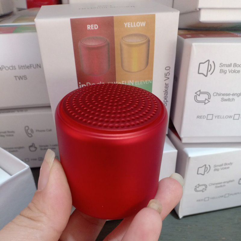 TWS i12 Speaker Bluetooth Inpods 12 Little Fun Portable Mini Wireless Stereo Macaron Outdoor-Red