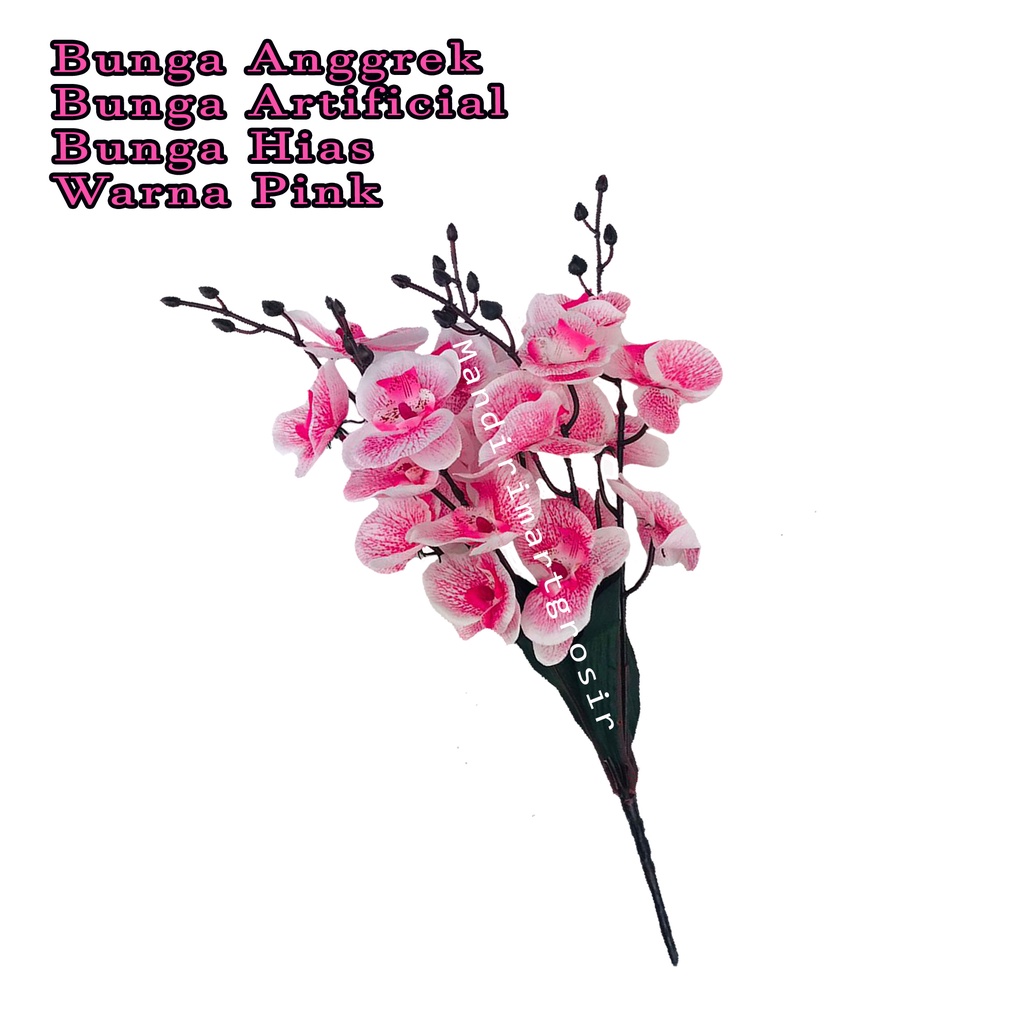 Bunga anggrek * anggrek kain * bunga artificial * bunga hias* Warna pink