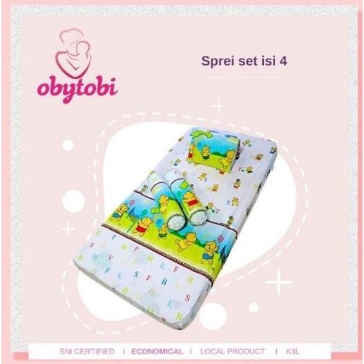 OBAYITO SPREI BABY SET ISI 4 | SARUNG BANTAL GULING ANAK BALITA - 1452 SDFGD654165