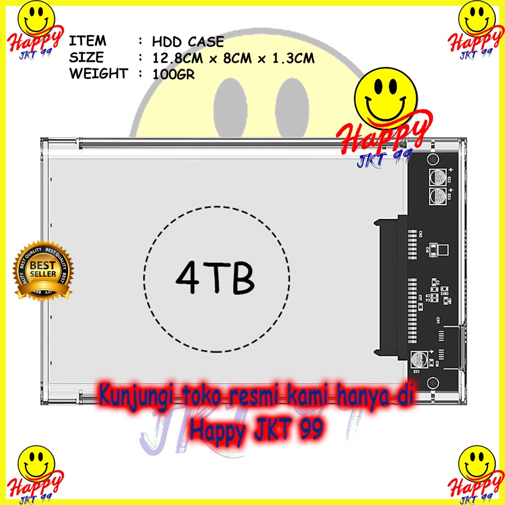 [ HAPPY JKT 99 ]  CASING HARDISK HDD EXTERNAL CASE 2.5&quot; TRANSPARAN