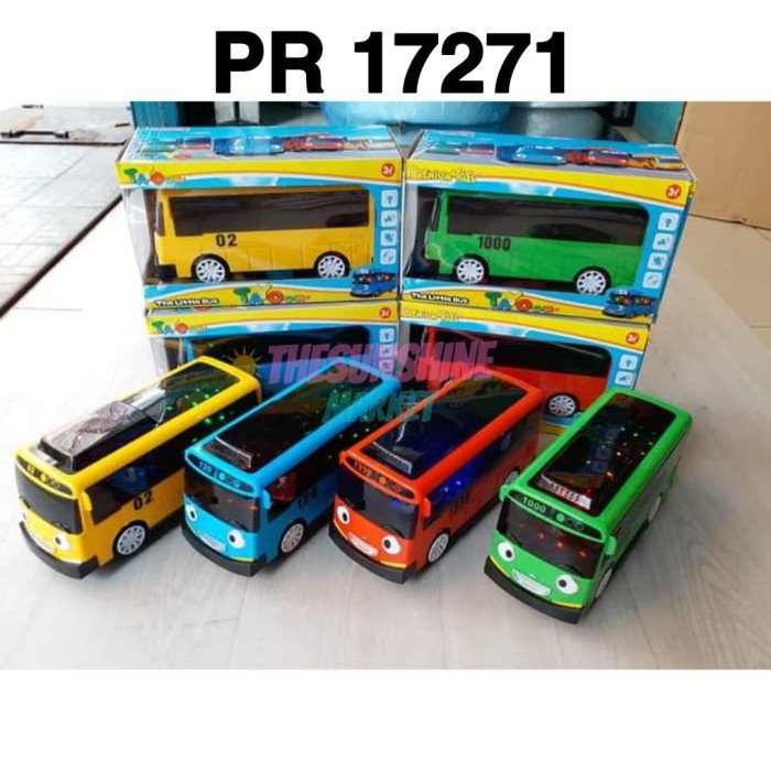 MAINAN ANAK LAKI LAKI MOBILAN BIS TAYO BATERAI PR17271 / BUS TAYO LAMP