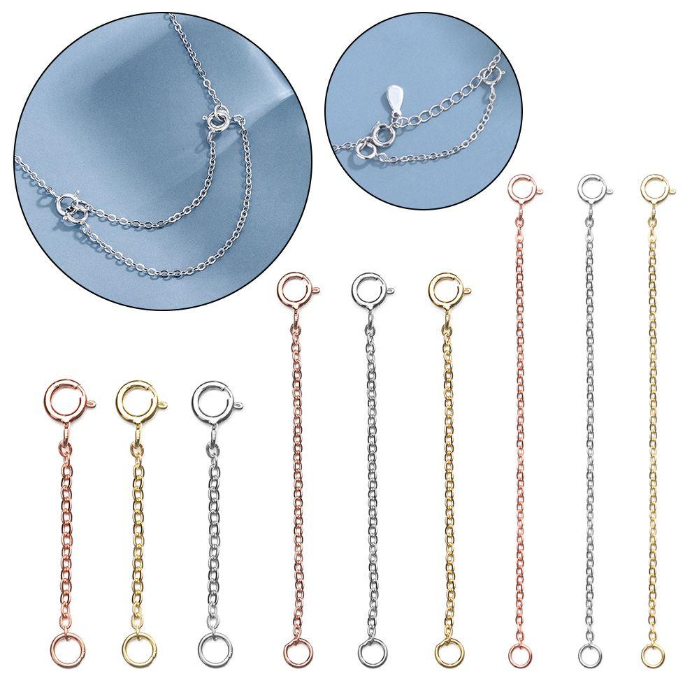 Wonder Extender Safety Chain Extender Rantai Extender Stainless Steel Temuan Perhiasan Rose Gold &amp; Komponen DIY