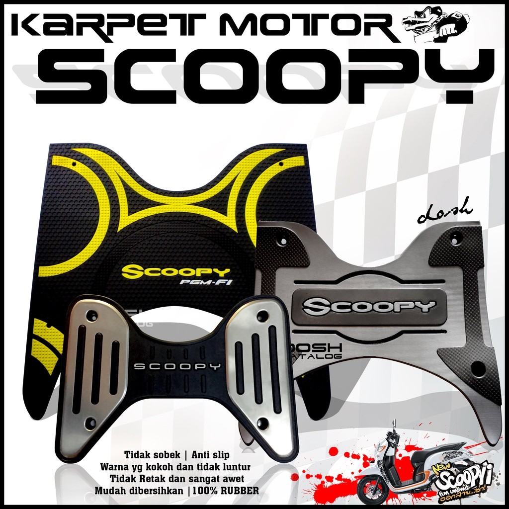 Karpet Motor Scoopy - Karpet Scoopy 2024 - Karpet Scoopy - Alas Kaki Scoopy - Pijakan Kaki Scoopy
