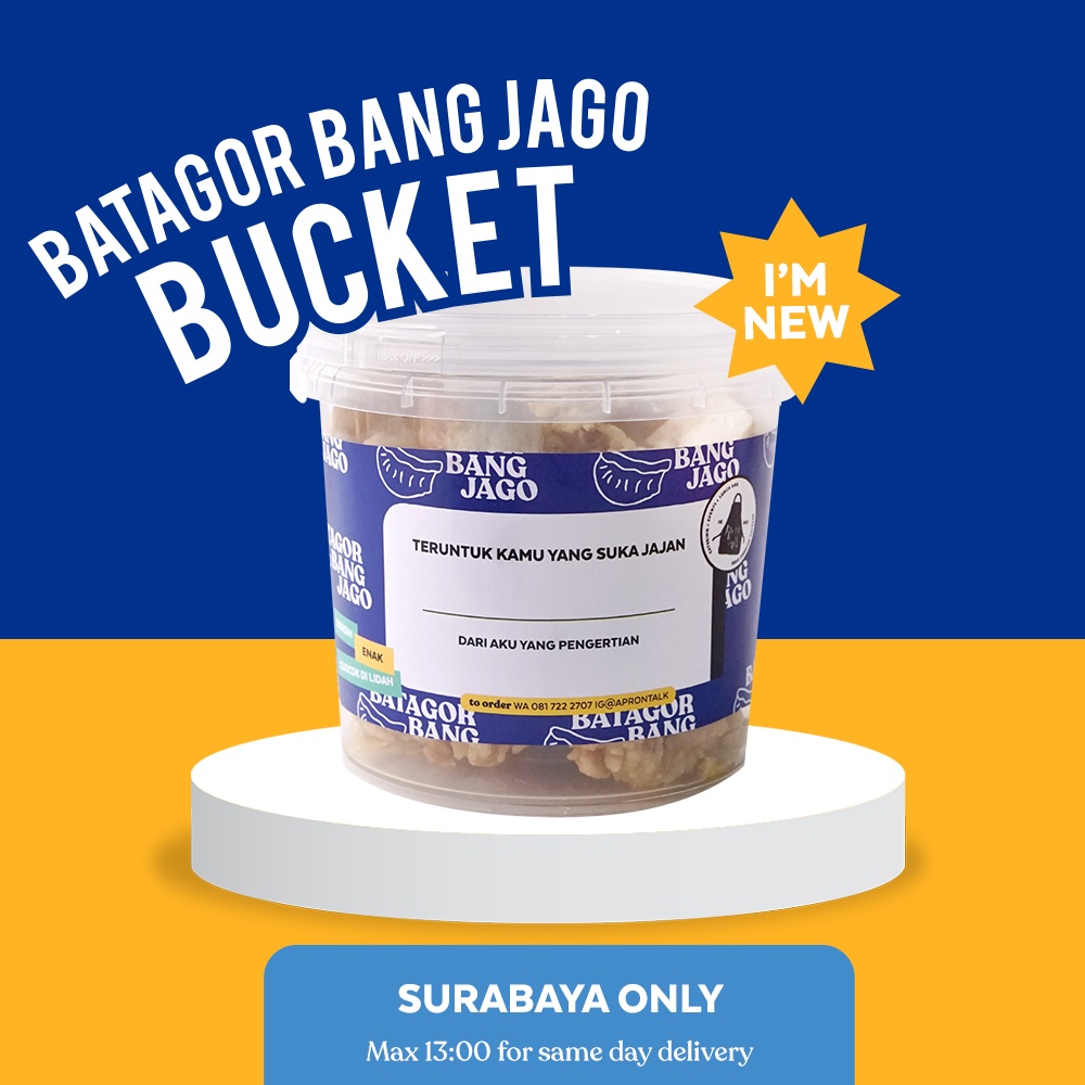 

Aprontalk - BUCKET Batagor Bang Jago (Ayam) - Halal