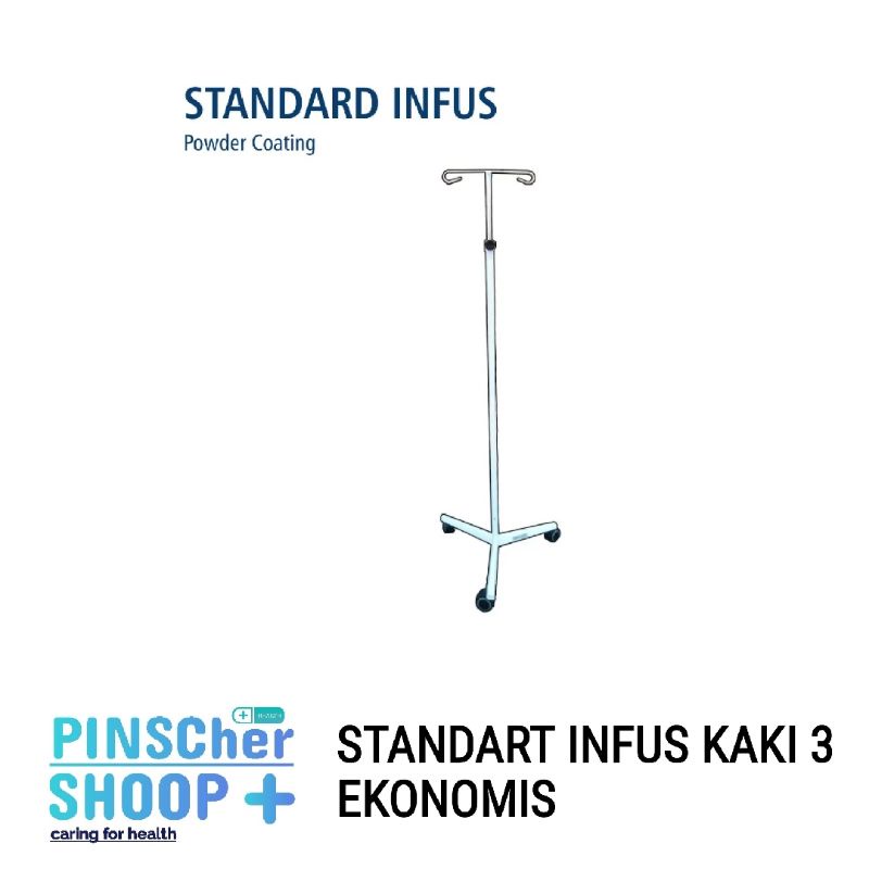 Tiang Infus Standart SS Kaki 3 Untuk Klinik / Rs