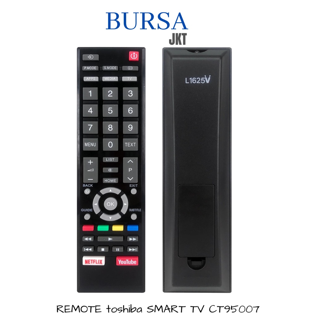 REMOTE TOSHIBA SMART TV REGZA YOUTUBE NETFLIX 95007