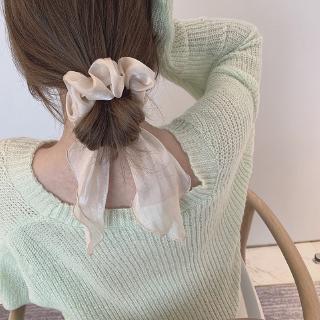 Ikat Rambut Bahan Satin Aksen Pita Warna Polos Gaya Korea Ikat Rambut Bahan Satin Aksen Pita Warna Polos Gaya Korea