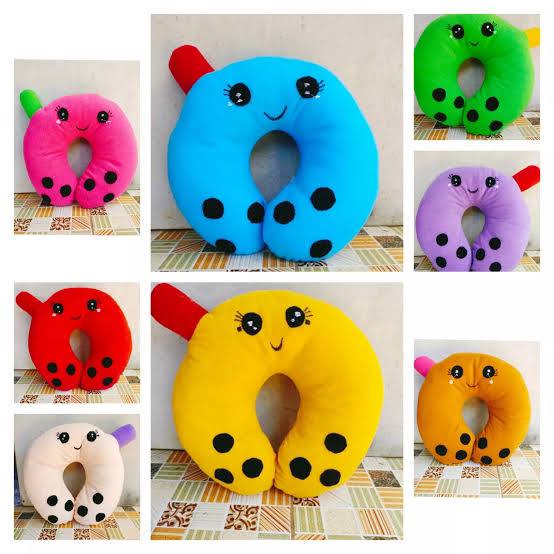 Bantal Leher boba bantal imut lucu