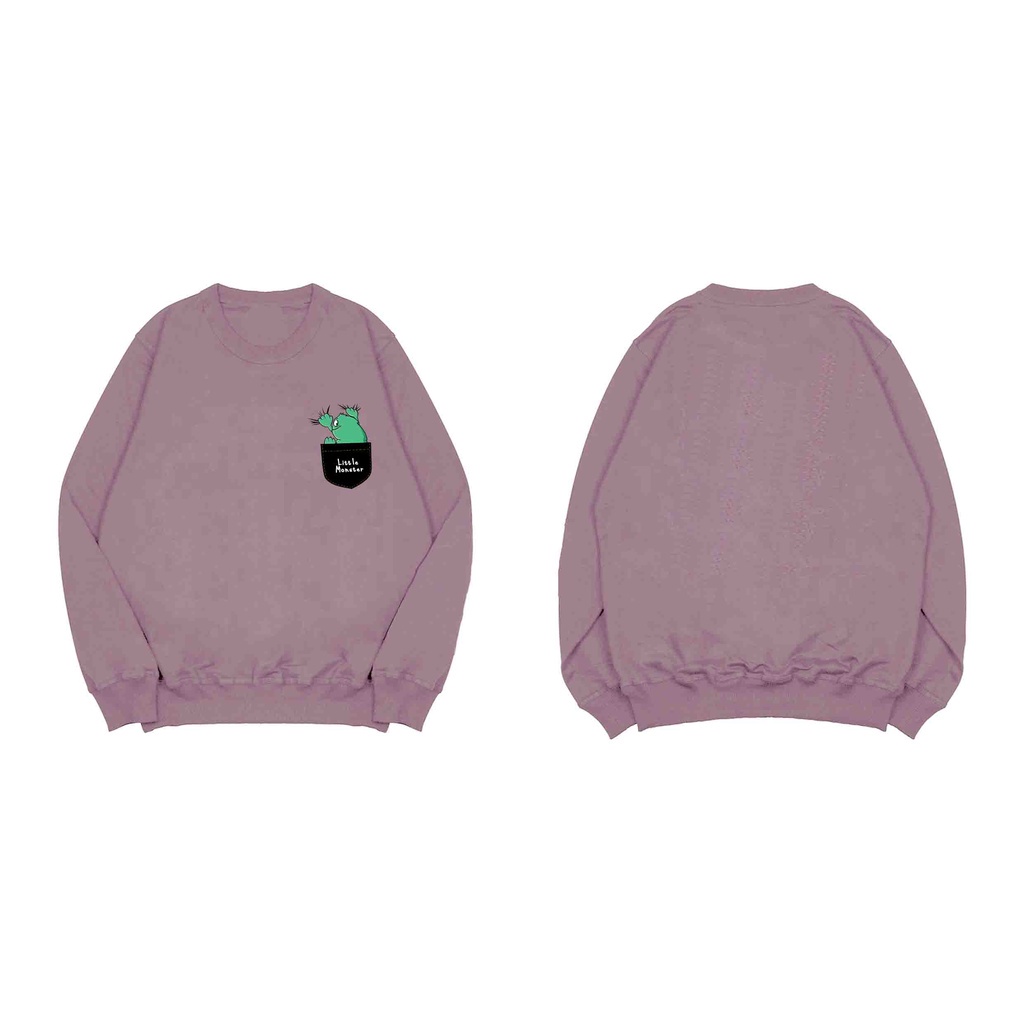 Sweater Crewneck Pria Little Pocket Fleece M - XXL