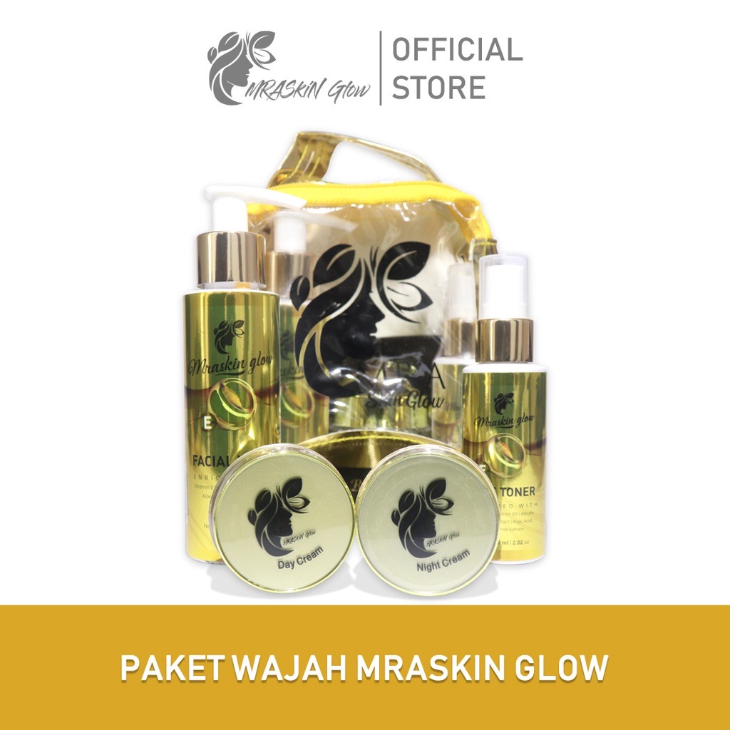 Paket Whitening Cream Set Wajah by MRASKIN GLOW / MRA SKIN GLOW / BISA ECER ORI 100% - MKM